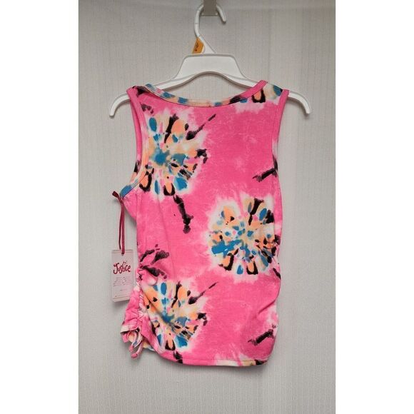 Justice Girls Tie Dye Multicolor Pink Shorts Set Size 10M NEW WITH TAGS - Picture 4 of 7
